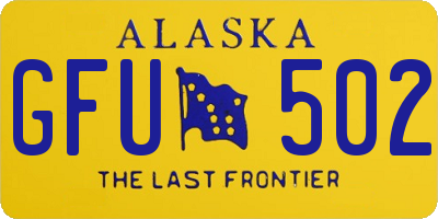 AK license plate GFU502