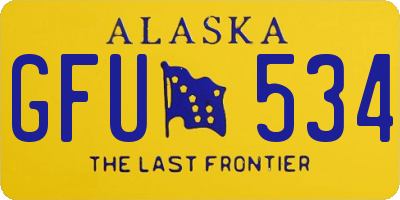 AK license plate GFU534