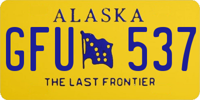 AK license plate GFU537