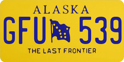 AK license plate GFU539