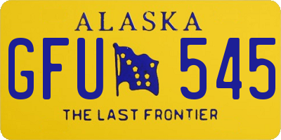 AK license plate GFU545
