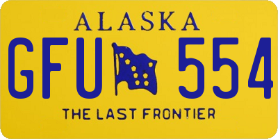 AK license plate GFU554