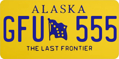 AK license plate GFU555