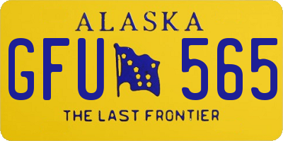 AK license plate GFU565