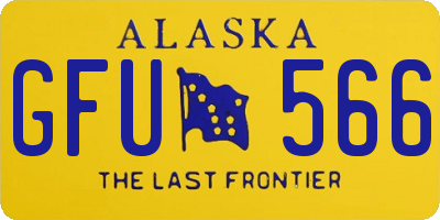 AK license plate GFU566