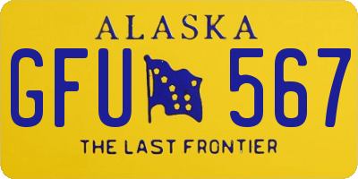 AK license plate GFU567