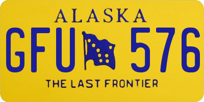 AK license plate GFU576