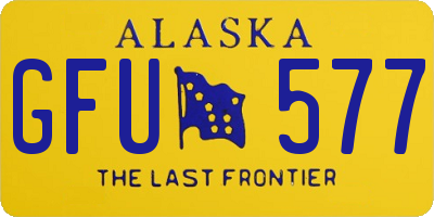 AK license plate GFU577