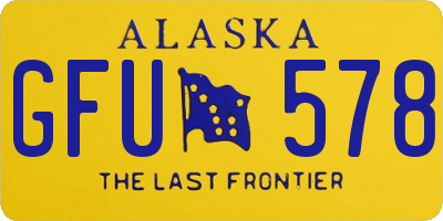 AK license plate GFU578