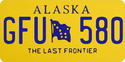 AK license plate GFU580
