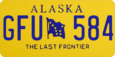 AK license plate GFU584