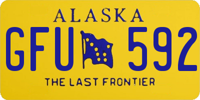 AK license plate GFU592