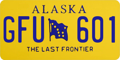 AK license plate GFU601