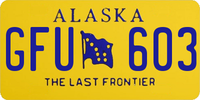 AK license plate GFU603