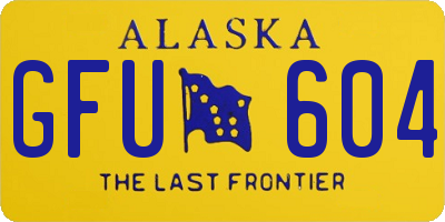AK license plate GFU604