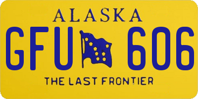 AK license plate GFU606