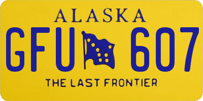AK license plate GFU607