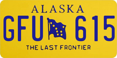 AK license plate GFU615