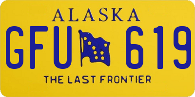 AK license plate GFU619