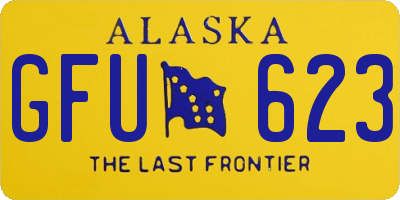 AK license plate GFU623