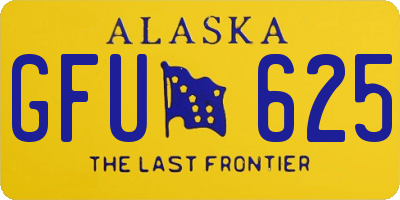 AK license plate GFU625