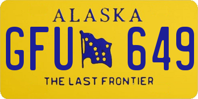 AK license plate GFU649