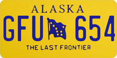 AK license plate GFU654