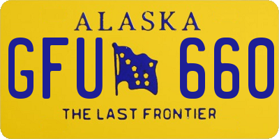 AK license plate GFU660