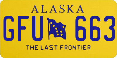 AK license plate GFU663