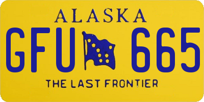 AK license plate GFU665