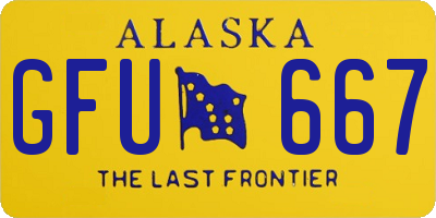 AK license plate GFU667