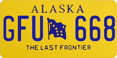 AK license plate GFU668