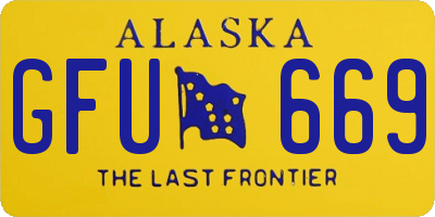 AK license plate GFU669