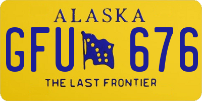 AK license plate GFU676