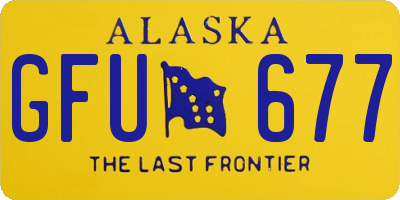 AK license plate GFU677