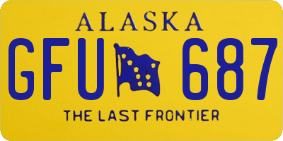 AK license plate GFU687