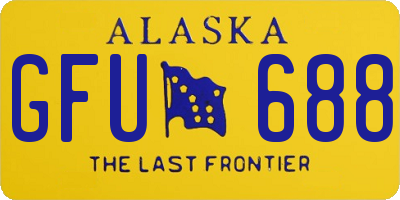 AK license plate GFU688