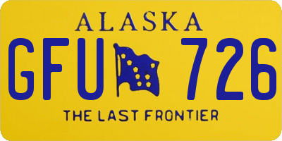 AK license plate GFU726