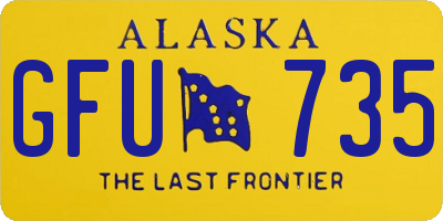 AK license plate GFU735