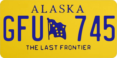 AK license plate GFU745