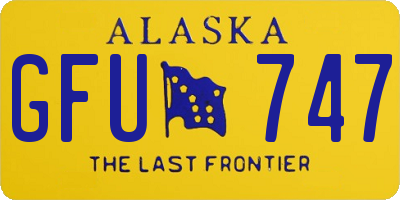 AK license plate GFU747