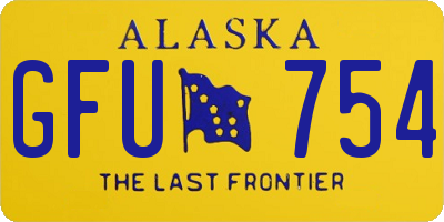 AK license plate GFU754