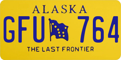 AK license plate GFU764