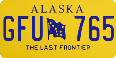 AK license plate GFU765