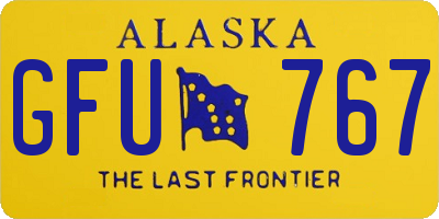 AK license plate GFU767
