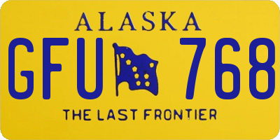 AK license plate GFU768
