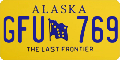 AK license plate GFU769
