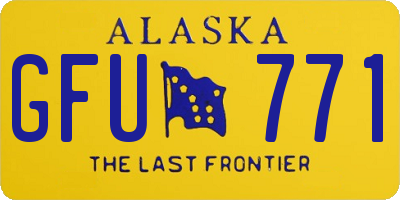 AK license plate GFU771