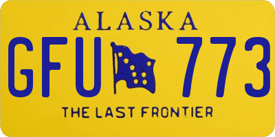 AK license plate GFU773