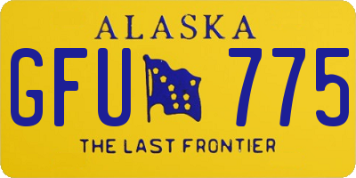 AK license plate GFU775